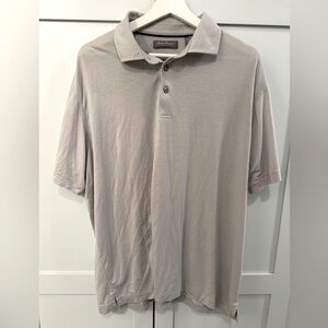 DANIEL CREMIEUX SIGNATURE COLLECTION MENS SHORT SLEEVE POLO BUTTON COLLAR SHIRT